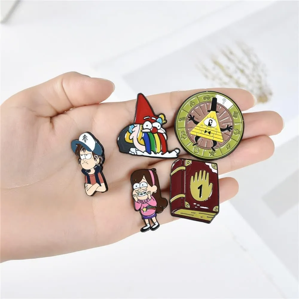Enamel Pin Set Creative Lovely Brooch Pins Enamel Lapel Pin Lettering Pins Lapel Badge