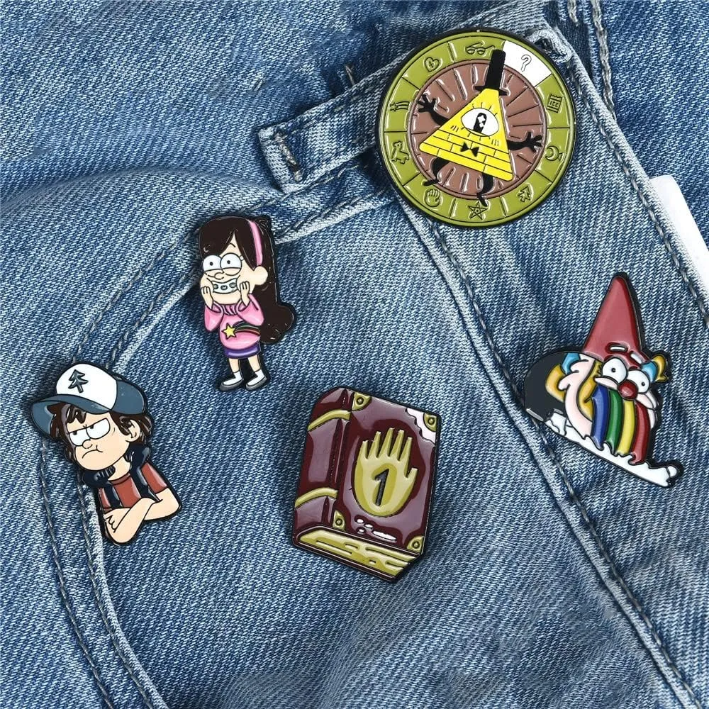 Enamel Pin Set Creative Lovely Brooch Pins Enamel Lapel Pin Lettering Pins Lapel Badge