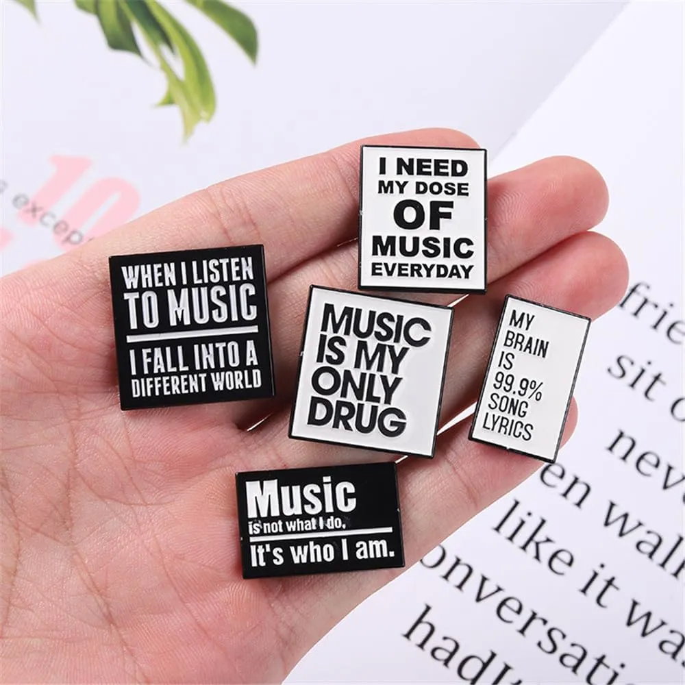 Enamel Pin Set Creative Lovely Brooch Pins Enamel Lapel Pin Lettering Pins Lapel Badge
