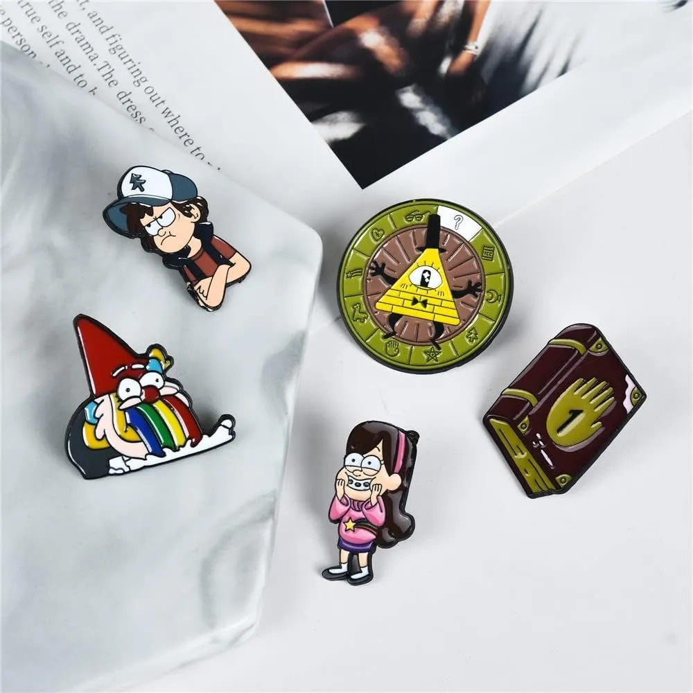 Enamel Pin Set Creative Lovely Brooch Pins Enamel Lapel Pin Lettering Pins Lapel Badge