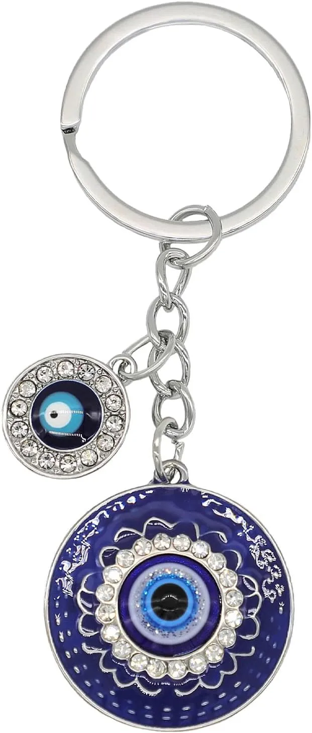 Evil Eye Keychains Bag Purse Keychains Good Luck Amulet protection Charm Keychains for Women Men
