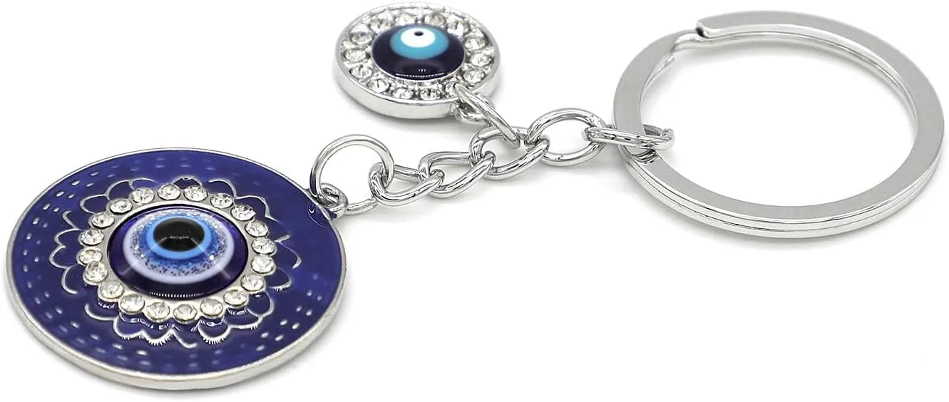 Evil Eye Keychains Bag Purse Keychains Good Luck Amulet protection Charm Keychains for Women Men