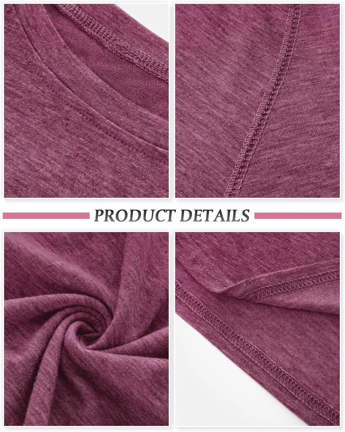 Ficerd 3 Pcs Women Short Sleeve Shirts Curved Hem Top Round Neck Tunics Side Split Summer for Women