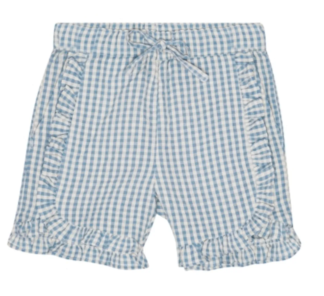 FLOESS~ River gingham frill shorts