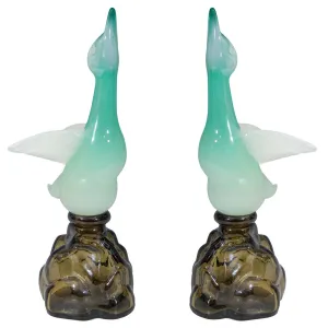 Girolamo Luxardo Mid-Century Murano Glass Bottles in the Shape of Ducks