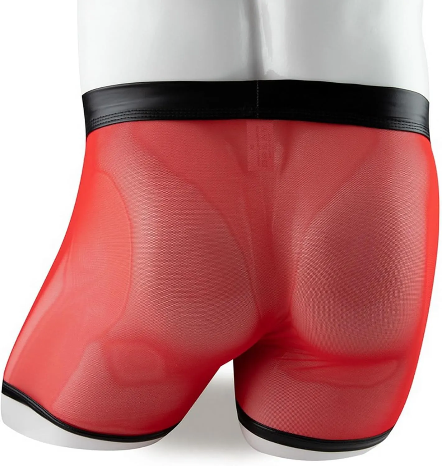 Gogobear Mens Underwear Lingerie Boxer Shorts Pants with Removable Pouch See Through Mesh Boxer Briefs Erotic Clubwear