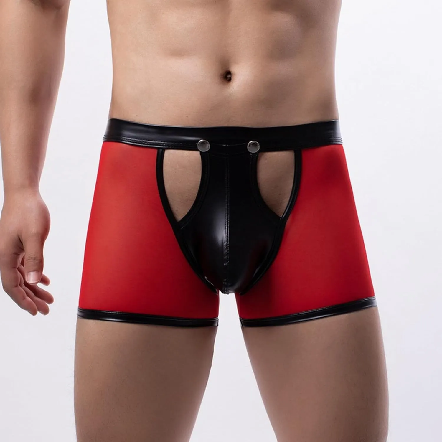 Gogobear Mens Underwear Lingerie Boxer Shorts Pants with Removable Pouch See Through Mesh Boxer Briefs Erotic Clubwear