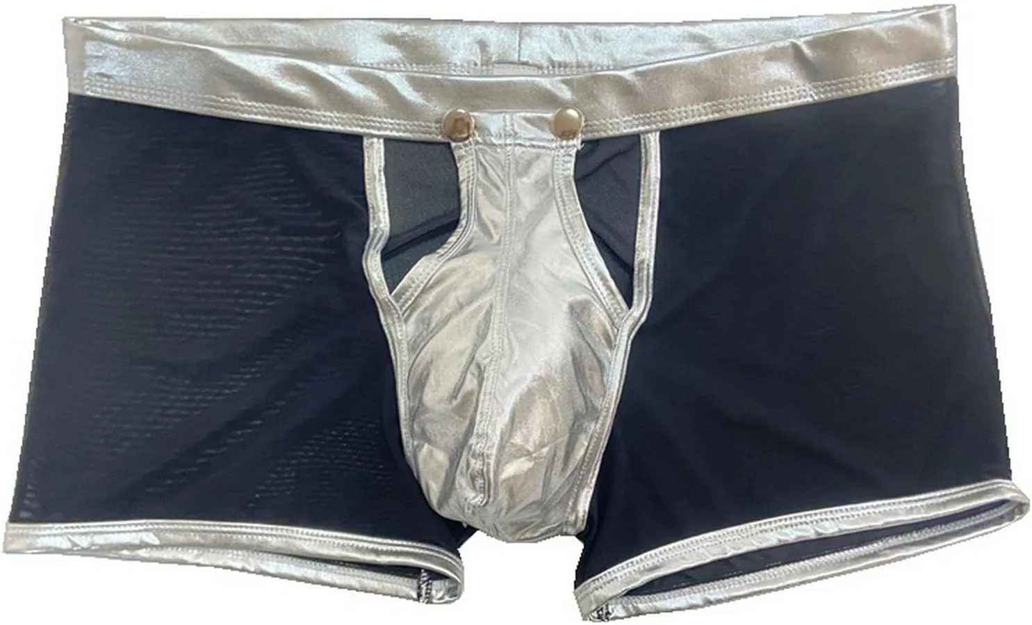 Gogobear Mens Underwear Lingerie Boxer Shorts Pants with Removable Pouch See Through Mesh Boxer Briefs Erotic Clubwear