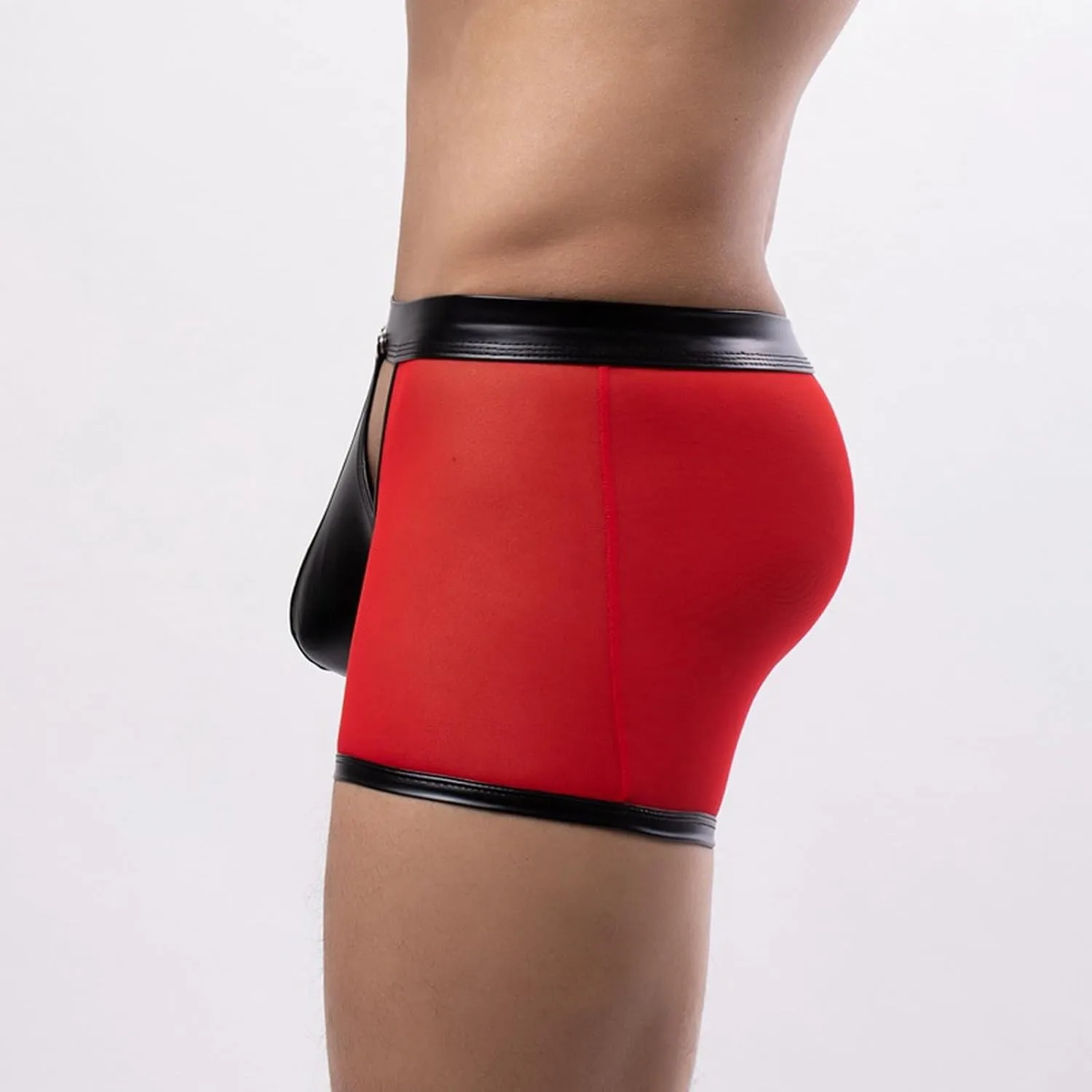 Gogobear Mens Underwear Lingerie Boxer Shorts Pants with Removable Pouch See Through Mesh Boxer Briefs Erotic Clubwear