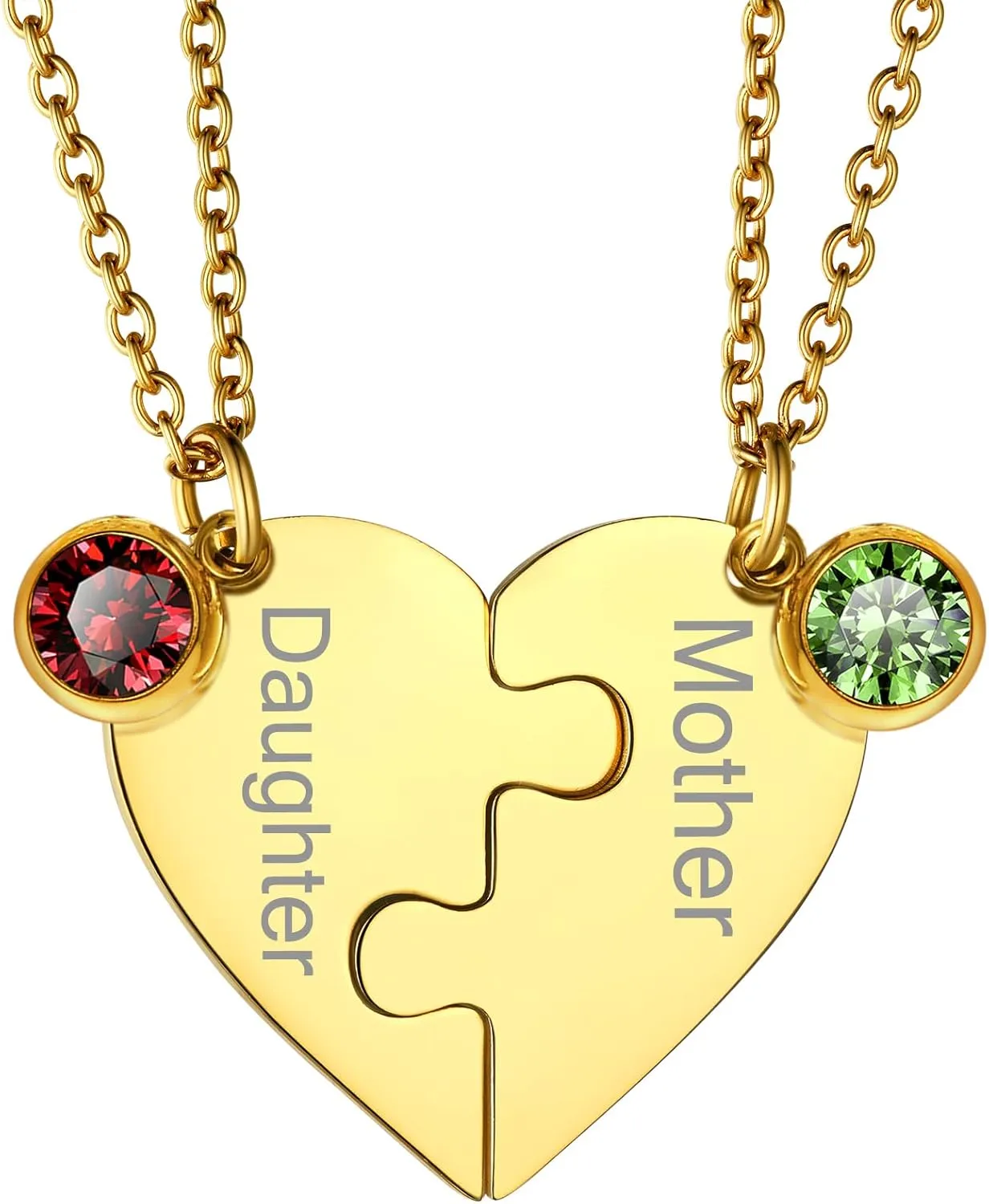 GOLDCHIC JEWELRY Puzzle Friendship Necklaces For Men Women, Stainless Steel Yin Yang Pendant Customized Heart Matching Necklace for 2/3/4/5/6 BFF Stitching Charm Jewelry For BFF Couple Family