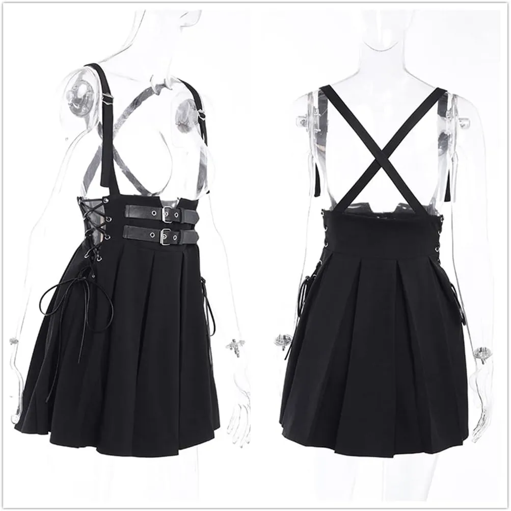 Goth Skirts for Women Black Sexy Punk Rock Skirt High Waisted