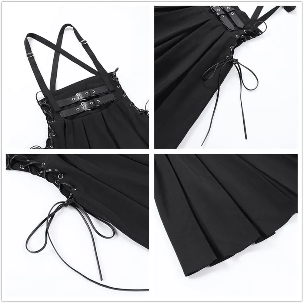 Goth Skirts for Women Black Sexy Punk Rock Skirt High Waisted