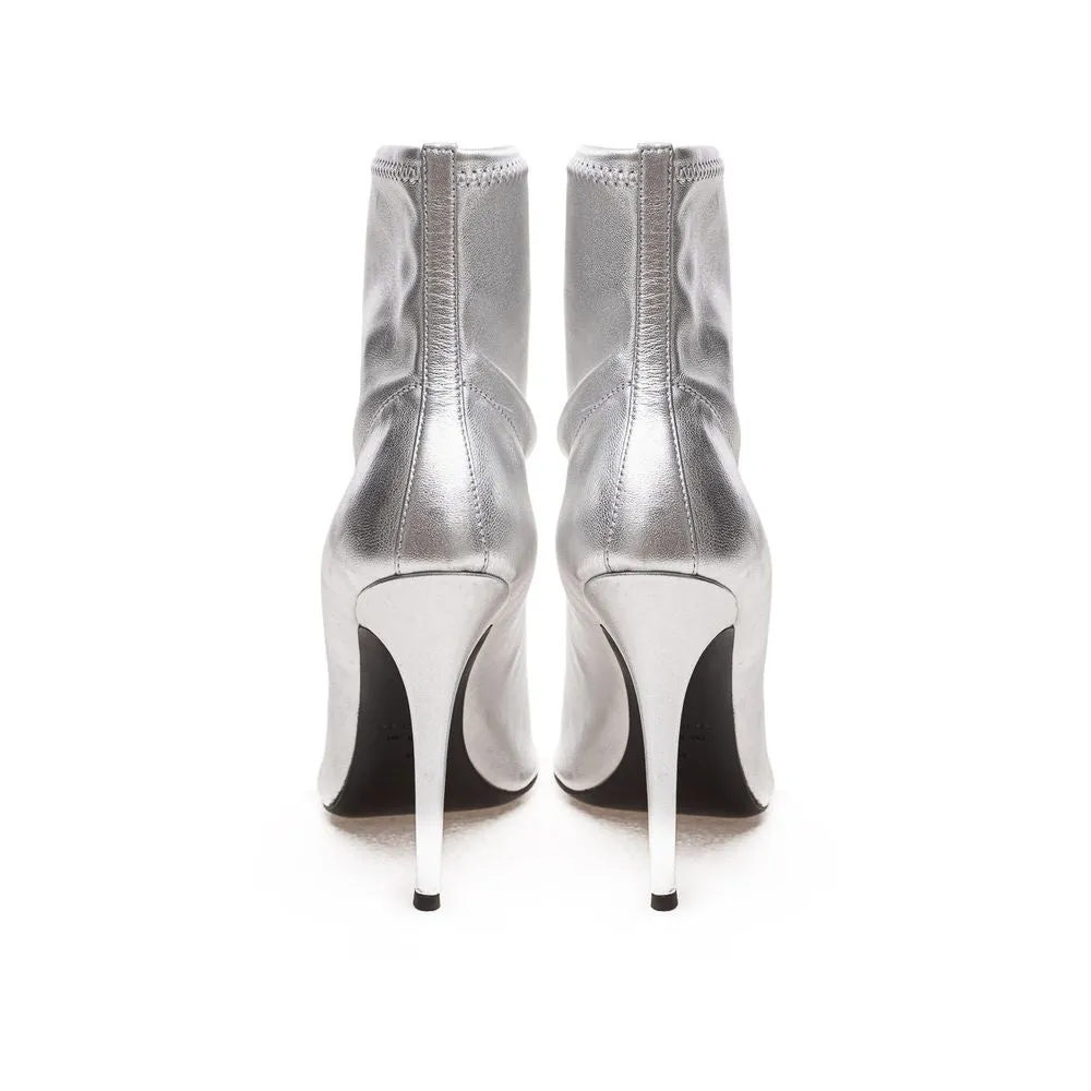 Gray Leather Boot
