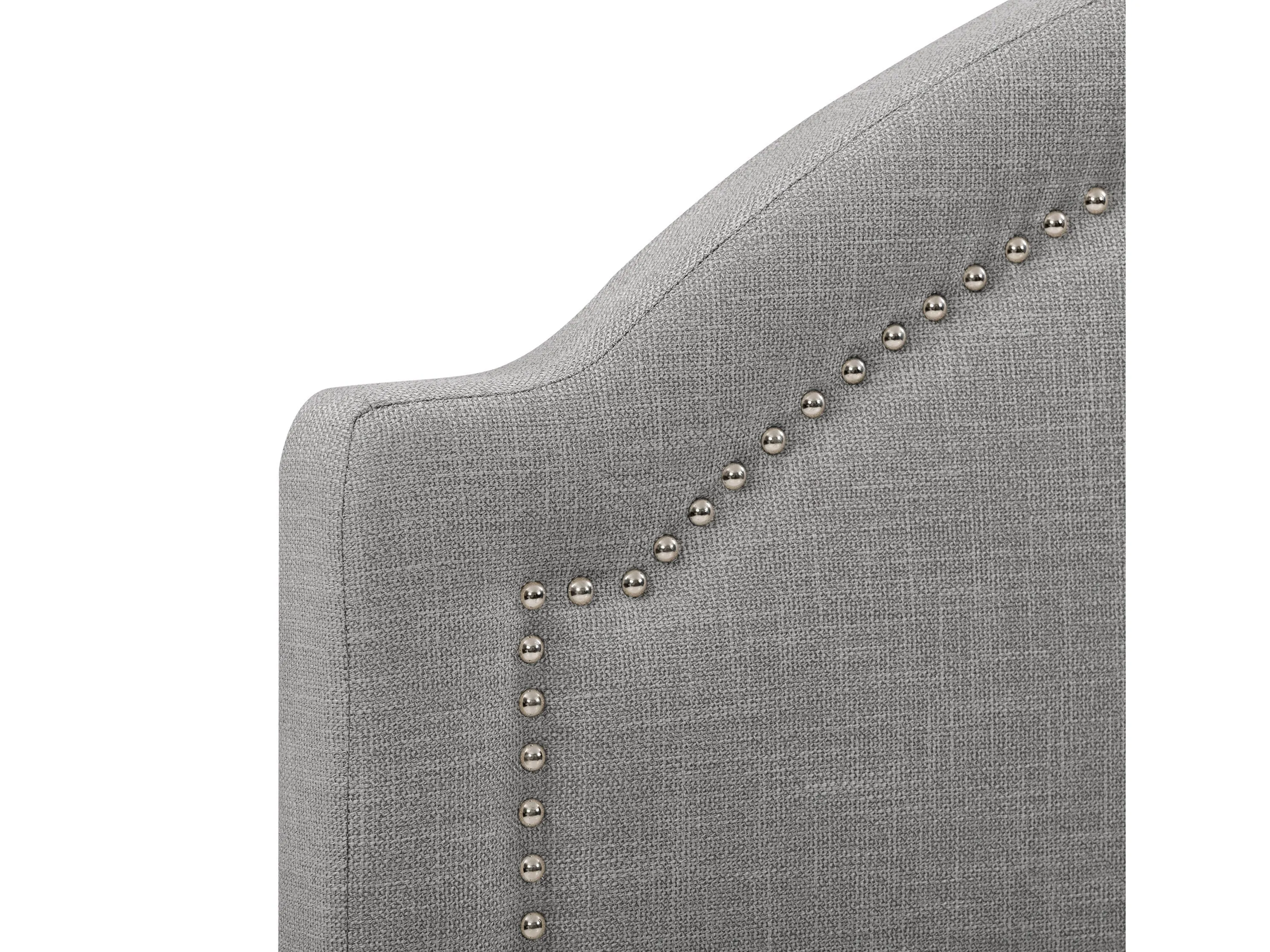 Grey Upholstered Queen Bed