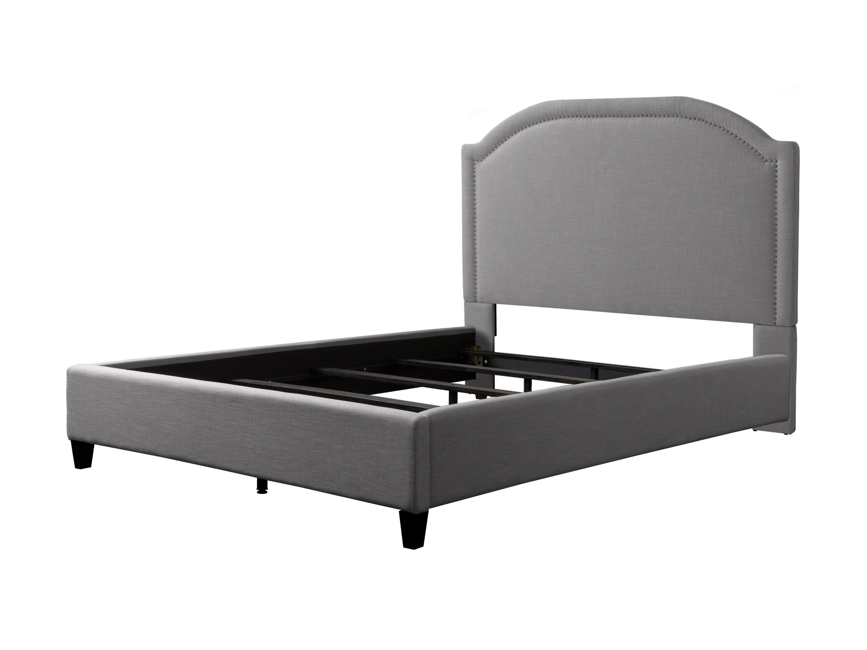 Grey Upholstered Queen Bed