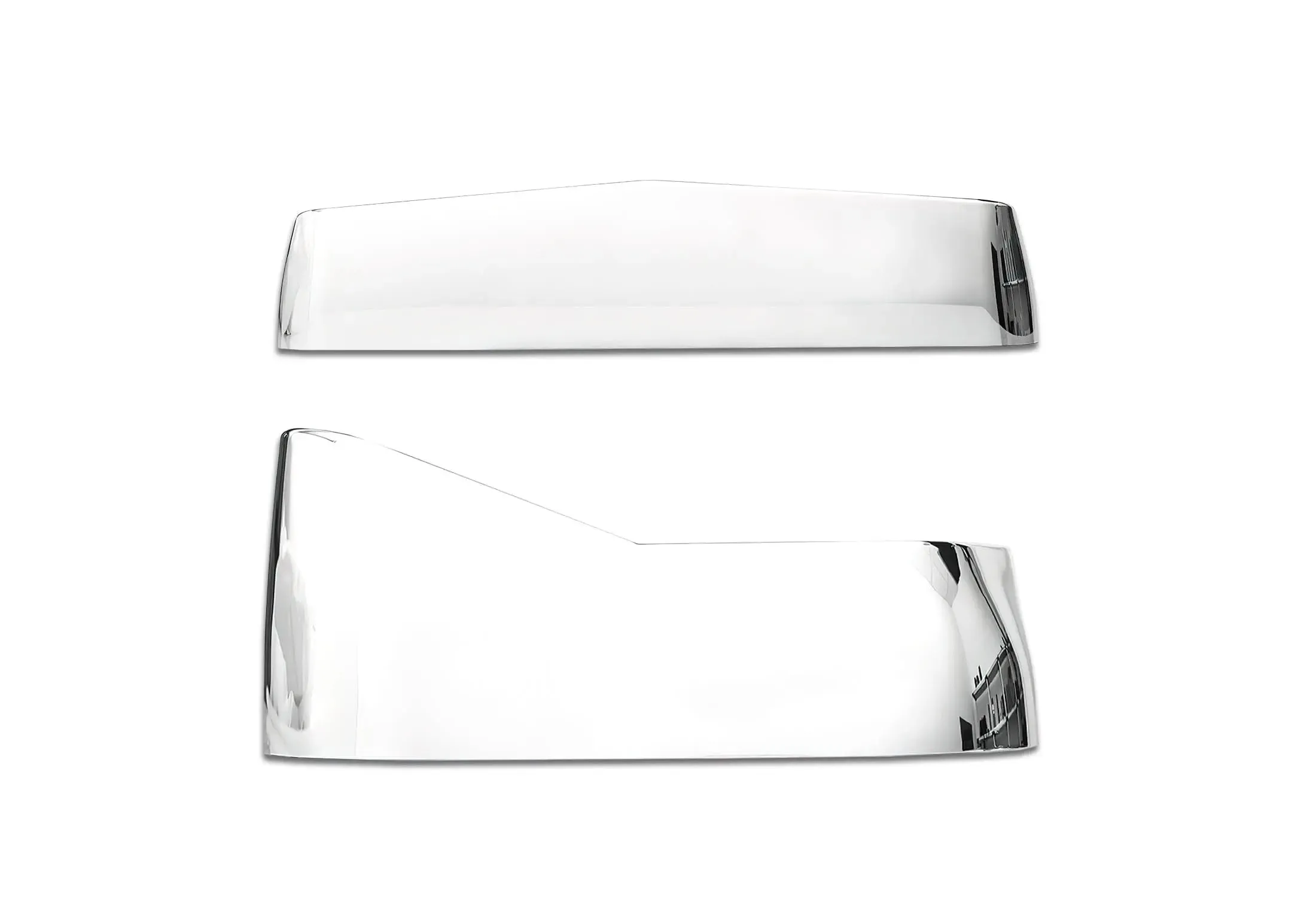 Headlights Bezels Chrome with 12" Amber LED Light Strip Bar Freightliner FLD Classic XL