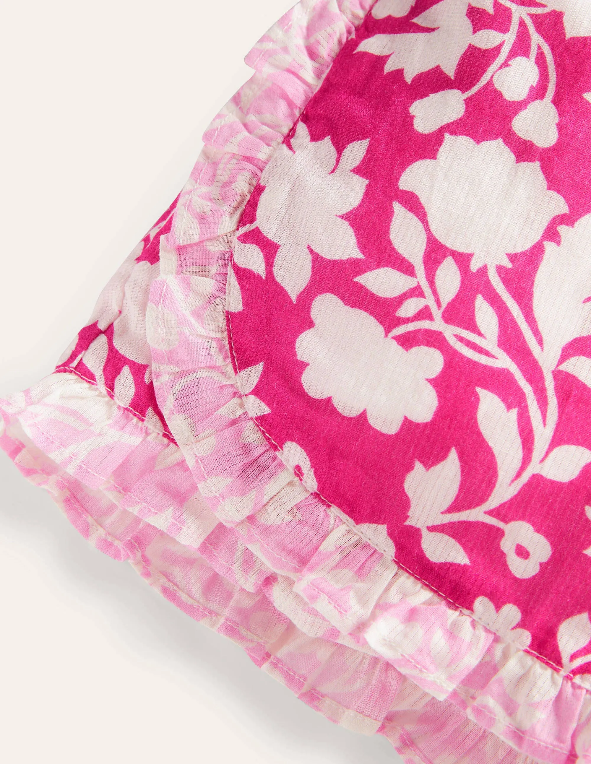 Hotchpotch Frill Shorts-Very Berry Silouette Paisley