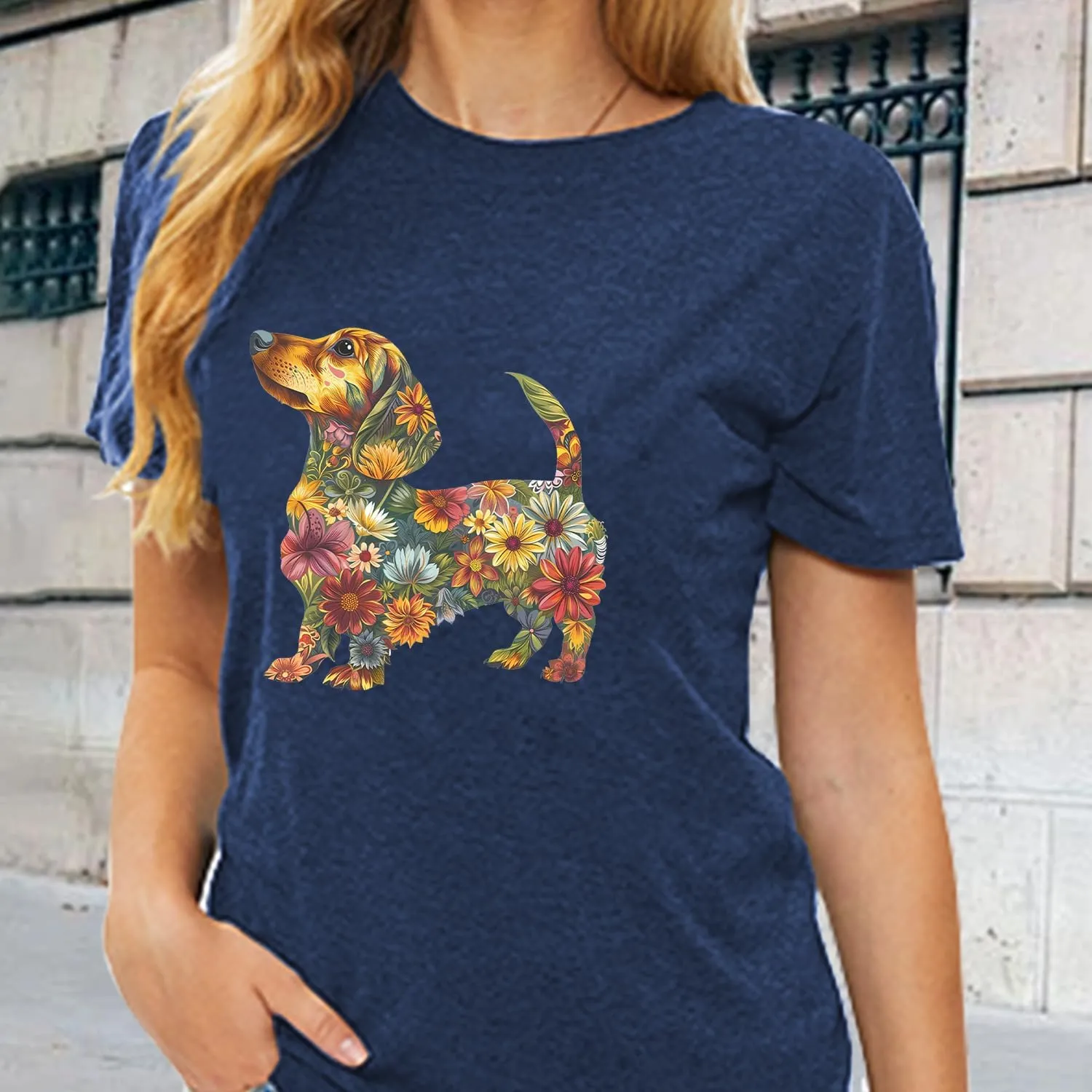 Hummingbird Shirt for Women Funny Women's Flower Graphic Tees Cute Bird Lover Short Sleeve Shirts 