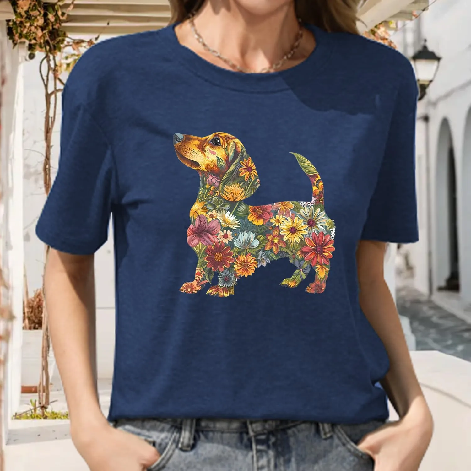 Hummingbird Shirt for Women Funny Women's Flower Graphic Tees Cute Bird Lover Short Sleeve Shirts 