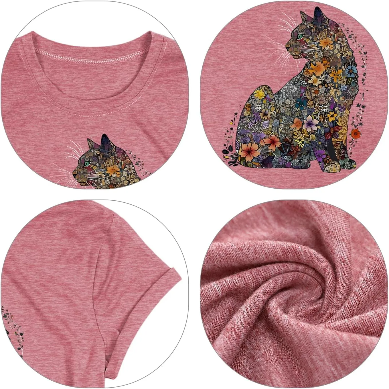 Hummingbird Shirt for Women Funny Women's Flower Graphic Tees Cute Bird Lover Short Sleeve Shirts 