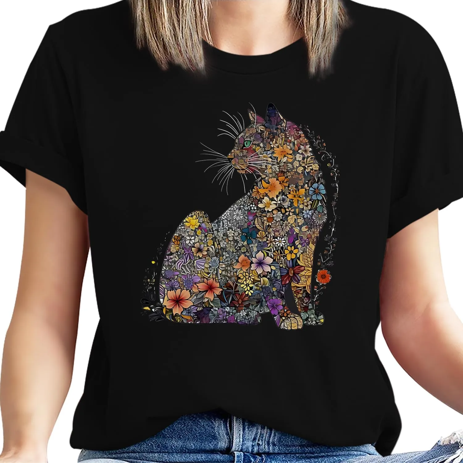 Hummingbird Shirt for Women Funny Women's Flower Graphic Tees Cute Bird Lover Short Sleeve Shirts 