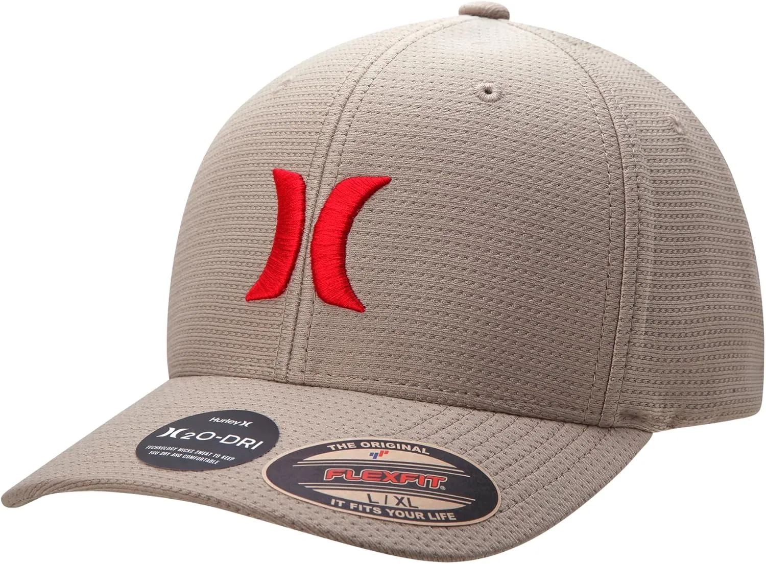 Hurley Men's Baseball Cap  Lightweight Curved Bill H2O Dri Fitted Caps for Men