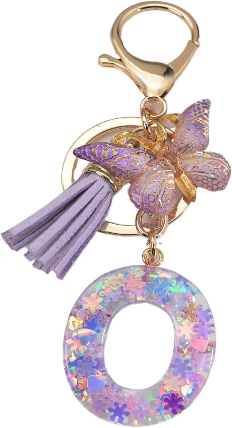Initial Letter Keychains for Women Girls Keychain for Car Wallet Backpack Bag Charm 1PCS A-Z