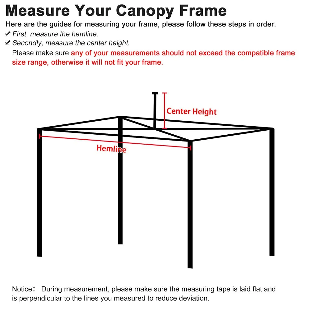 InstaHibit 10x10 Canopy Replacement with Vent 9'7"x9'7"