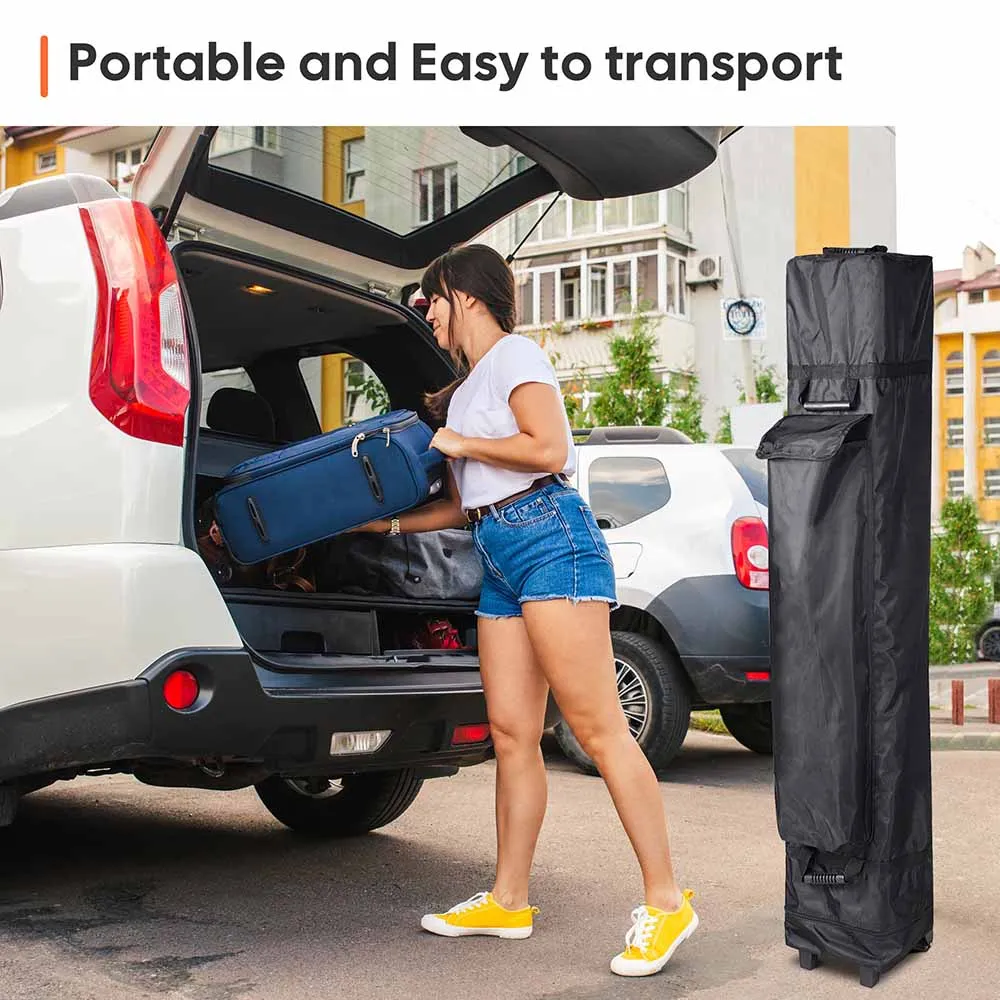 InstaHibit 10x10 Pop Up Canopy Rolling Storage Bag 11x11x63"