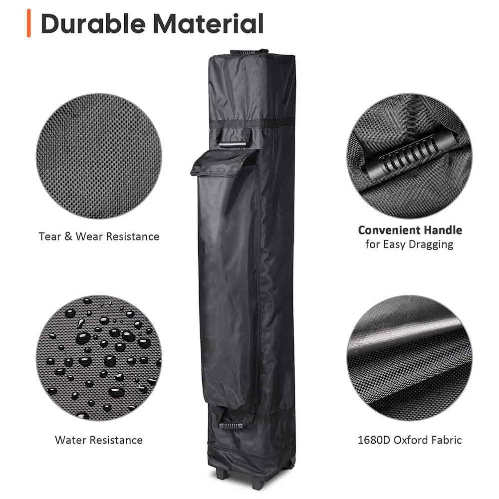 InstaHibit 10x10 Pop Up Canopy Rolling Storage Bag 11x11x63"