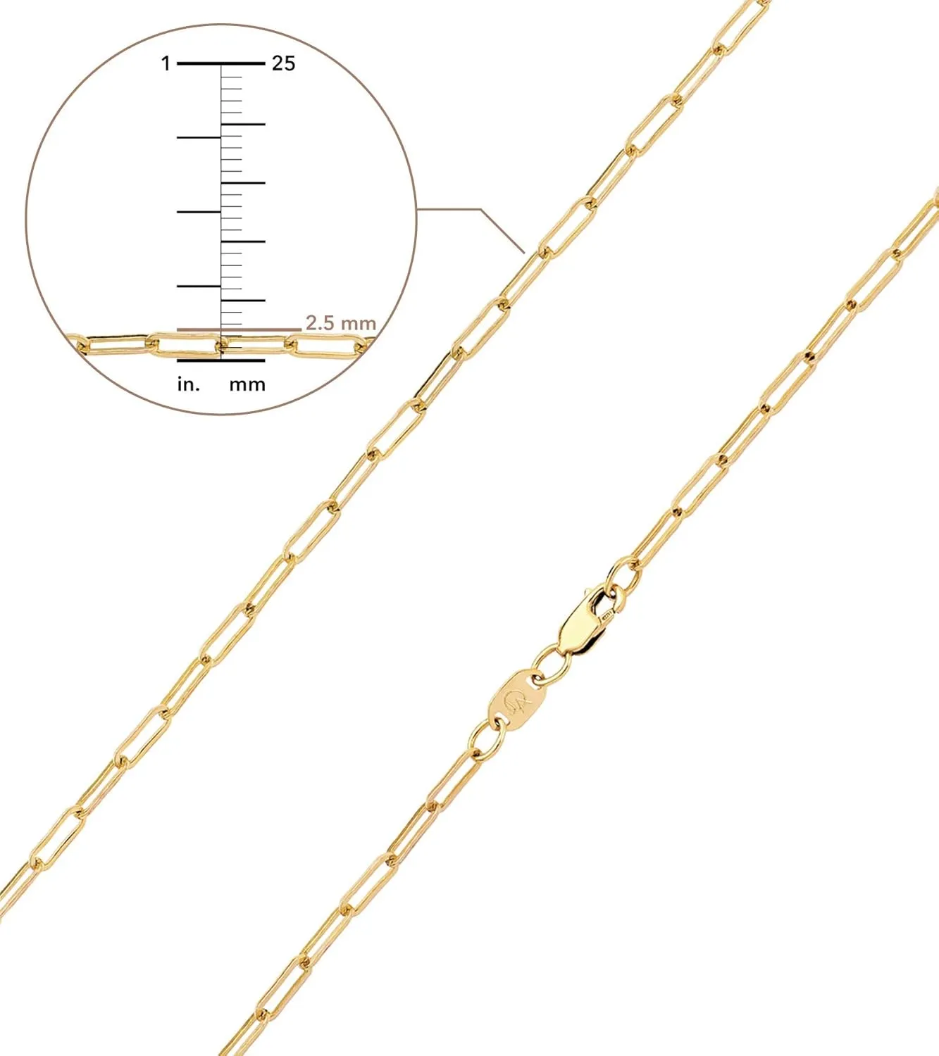 Jewelry Atelier Gold Chain Necklace Collection for Women and Men - Box, Clip & Cable