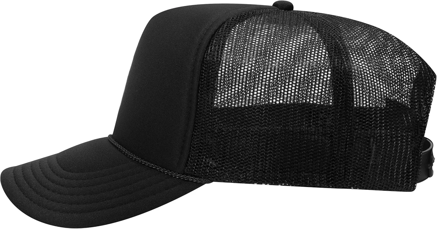 Joe's USA OTTO 39-165 Foam Trucker Hats - Customizable 5-Panel High Crown Mesh Back Caps for DIY, Bulk, and Wholesale
