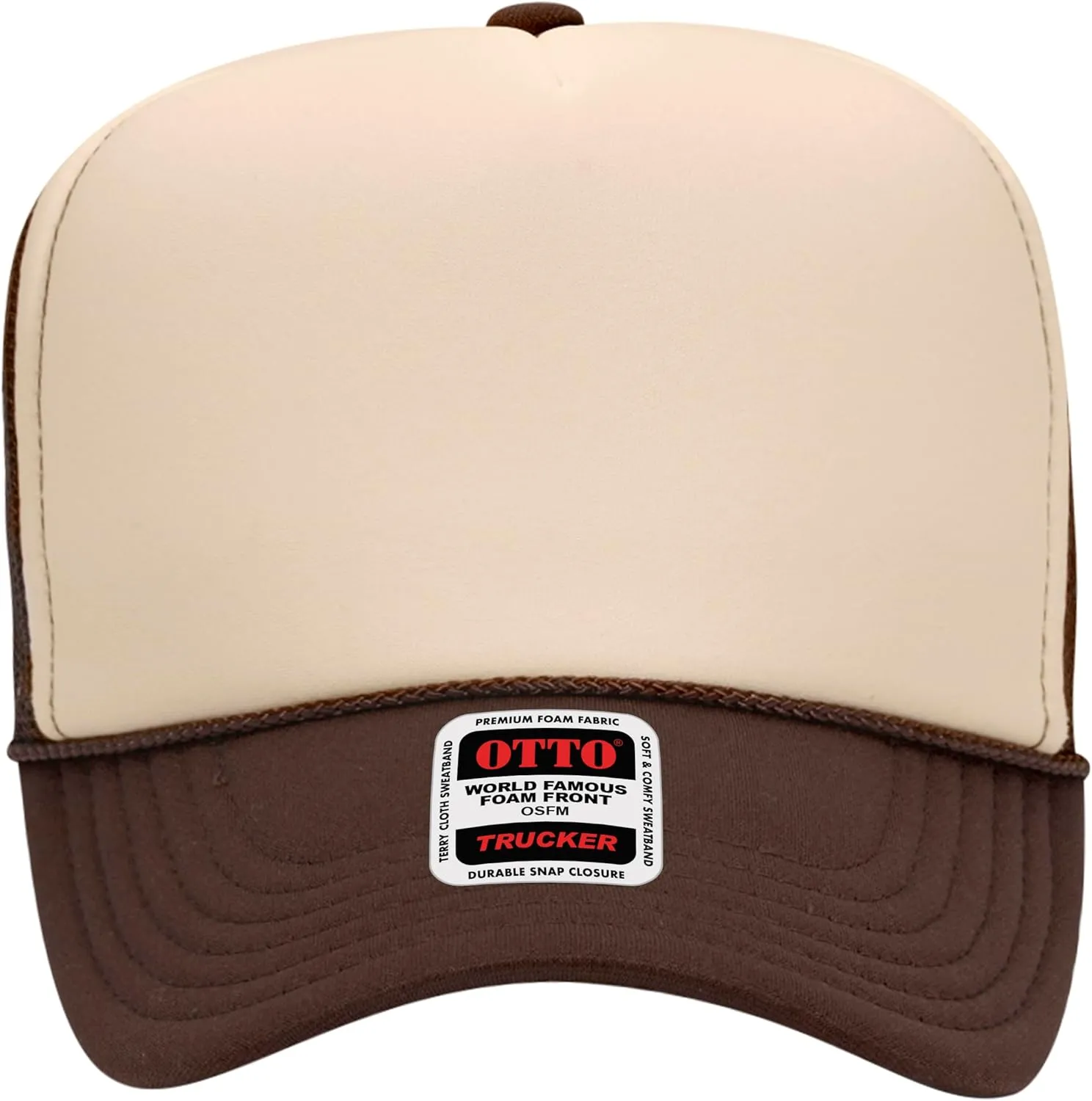 Joe's USA OTTO 39-165 Foam Trucker Hats - Customizable 5-Panel High Crown Mesh Back Caps for DIY, Bulk, and Wholesale