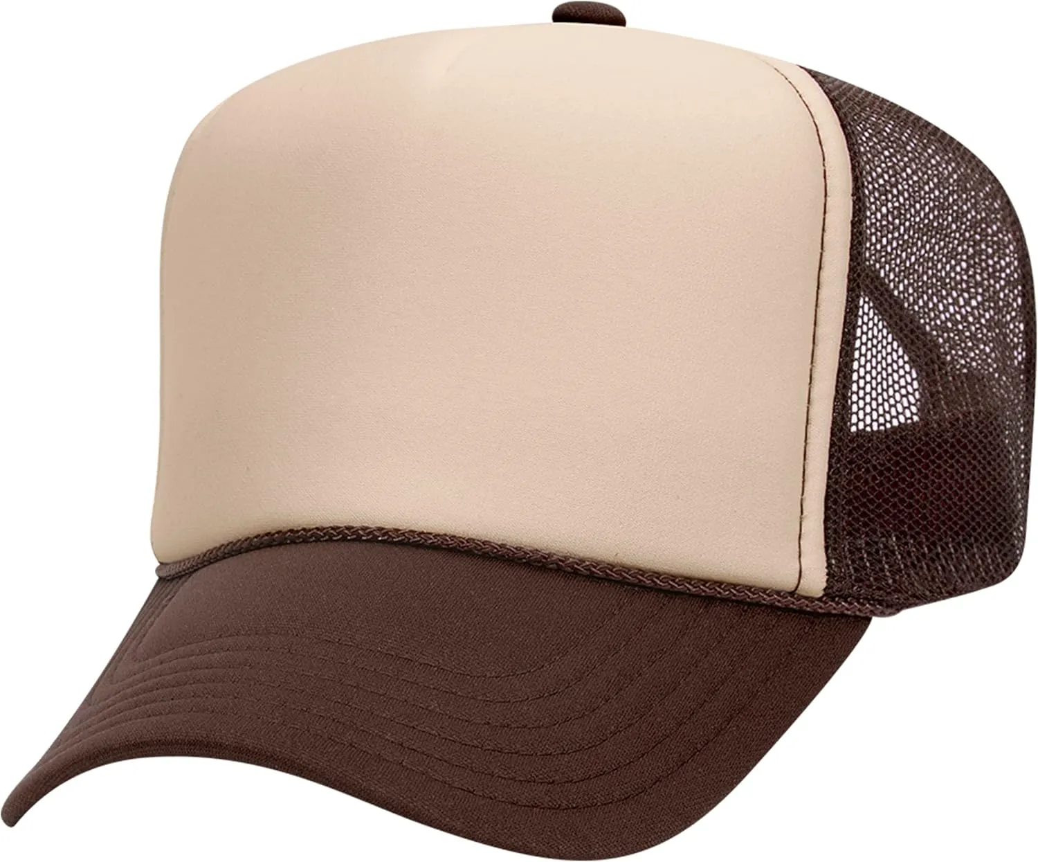 Joe's USA OTTO 39-165 Foam Trucker Hats - Customizable 5-Panel High Crown Mesh Back Caps for DIY, Bulk, and Wholesale