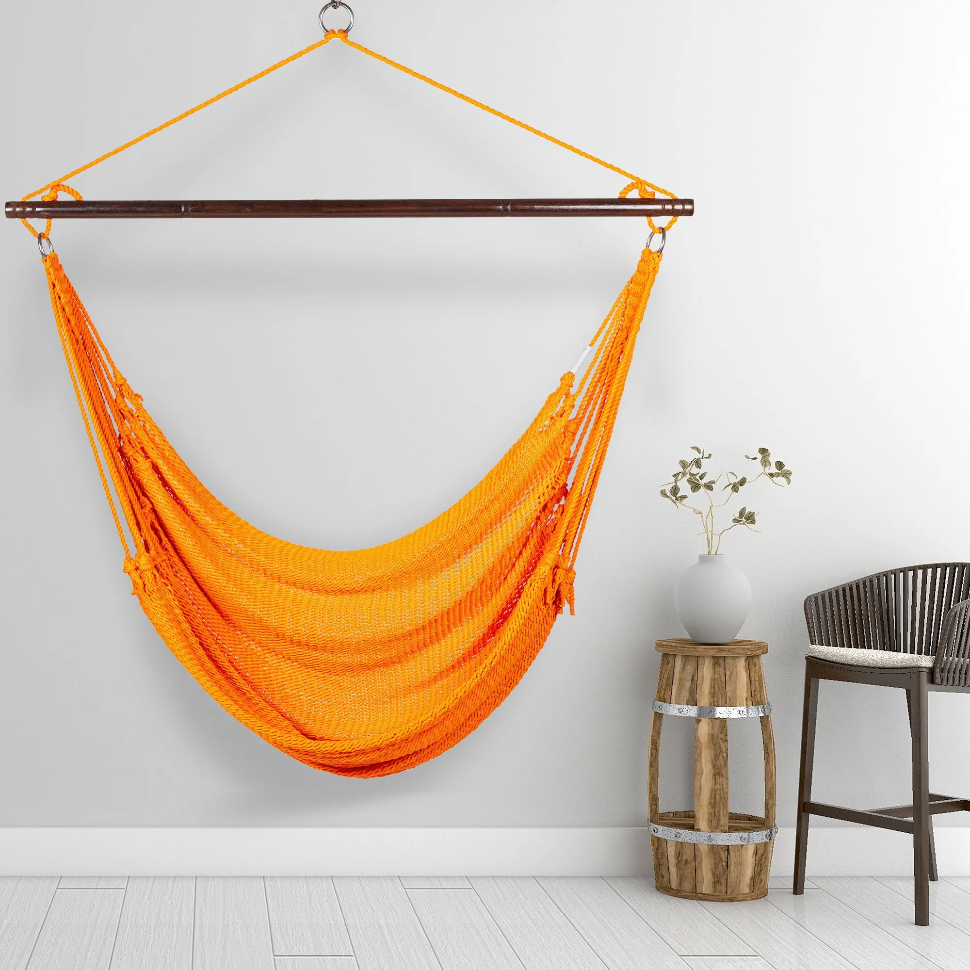 Jumbo Caribbean Hammock Chair - Orange