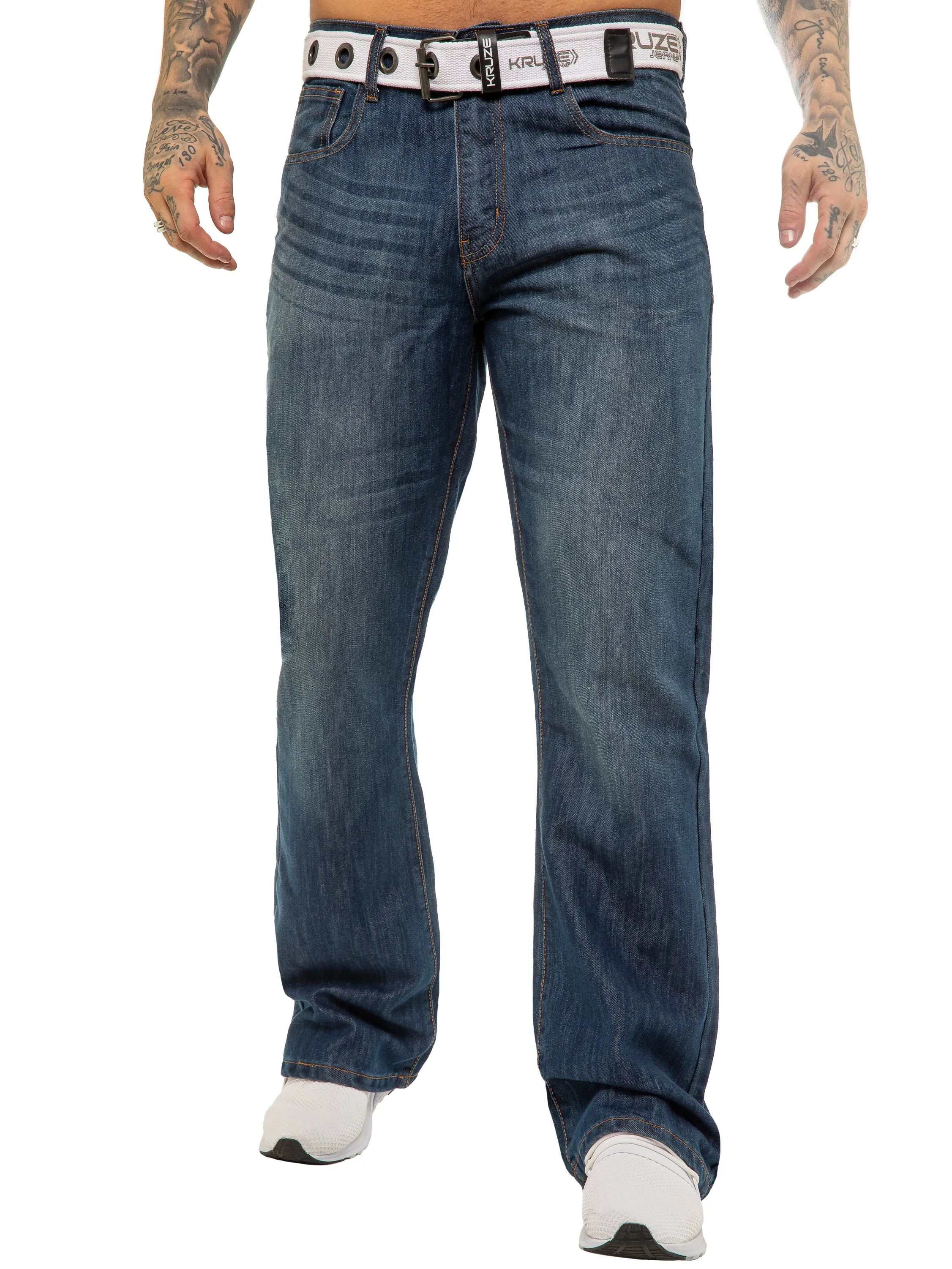 Kruze | Mens Bootcut Denim Jeans