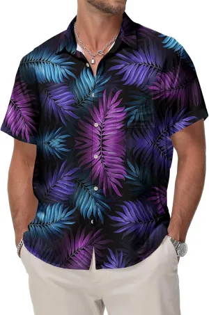 KYKU Hawaiian Shirt for Men - Funny Vacation Tropical Beach Shirts Short Sleeve Button Down Summer Clothes with Pockets