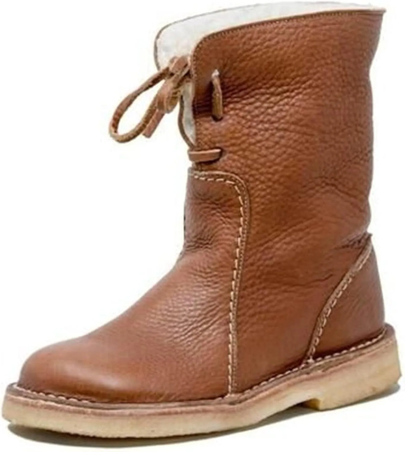 Ladmiple Snow Boots For Women Tall Mid Calf Winter Boots Warm Fashion Fur Lined Thickening Outdoor Comfortable Shoes