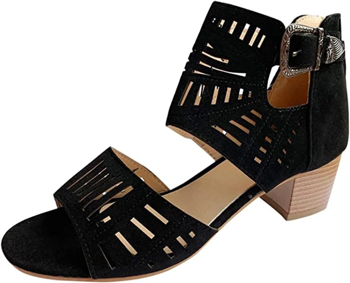 Ladmiple Summer Sandals for Women 2023 Comfy Platform Ankle Strap Cutout Wedge Sandal Open Toe Dressy High Heel Wedges