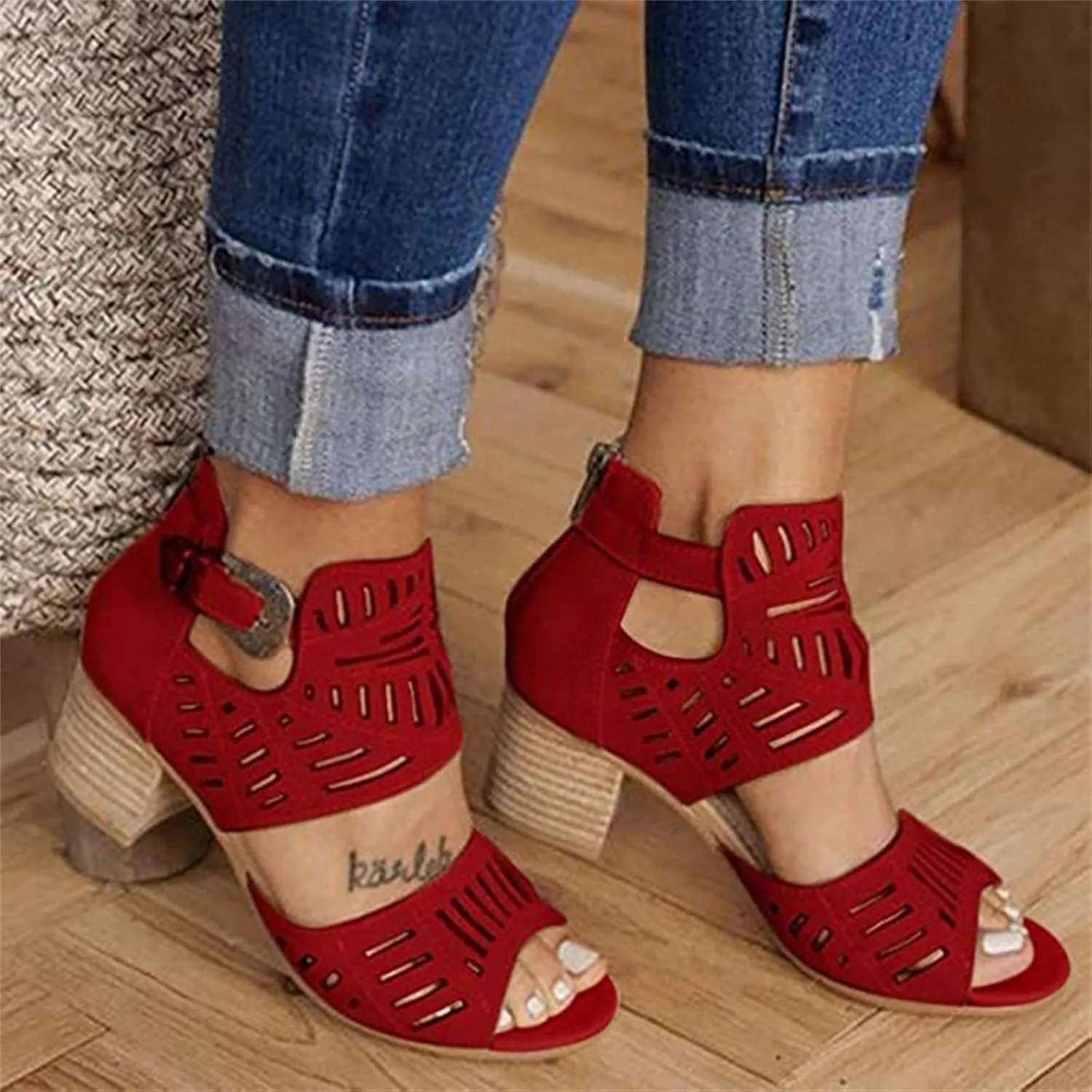 Ladmiple Summer Sandals for Women 2023 Comfy Platform Cutout Wedge Sandal Open Toe Ankle Strap High Heel Dressy Wedges