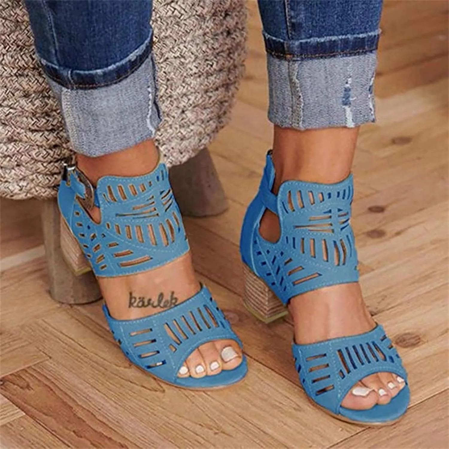 Ladmiple Summer Sandals for Women 2023 Comfy Platform Cutout Wedge Sandal Open Toe Ankle Strap High Heel Dressy Wedges