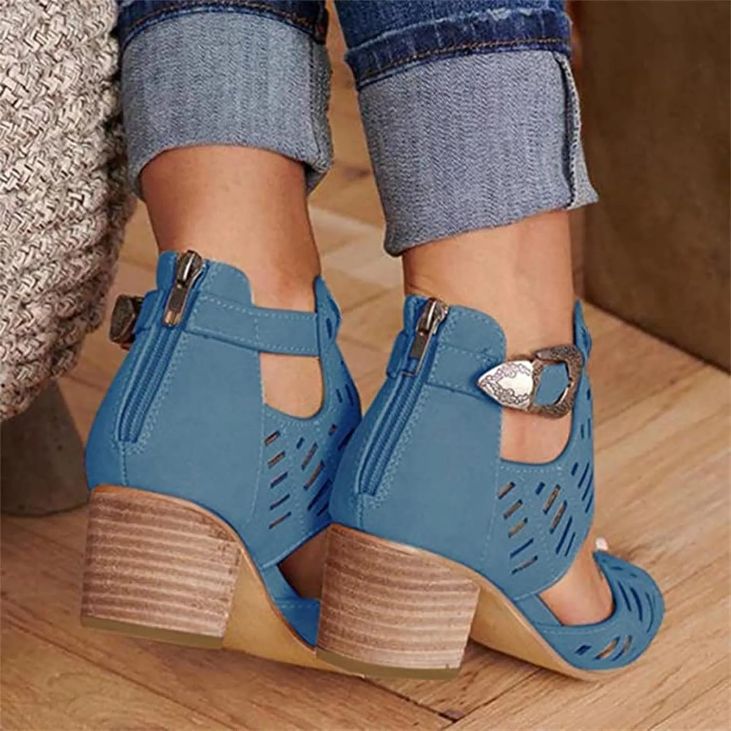 Ladmiple Summer Sandals for Women 2023 Comfy Platform Cutout Wedge Sandal Open Toe Ankle Strap High Heel Dressy Wedges