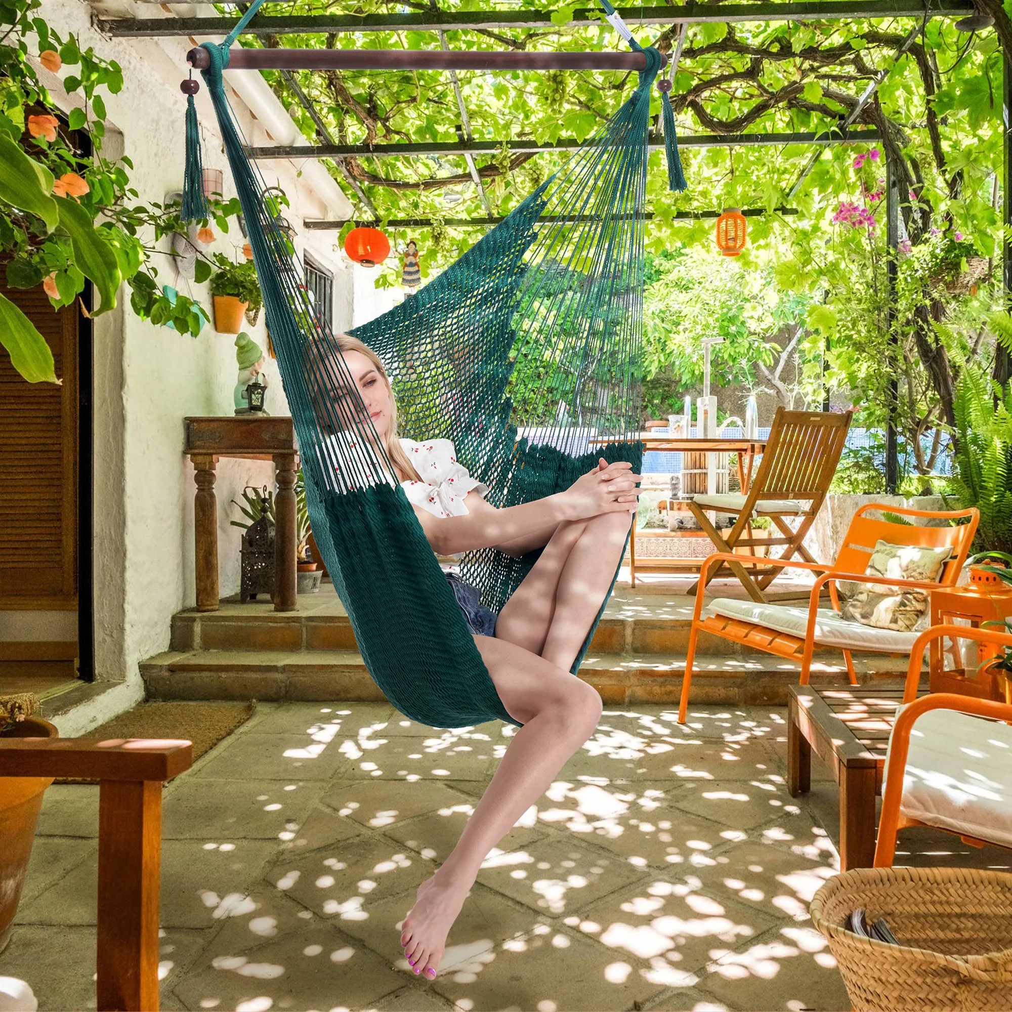 Large Caribbean Hammock Chair - Green