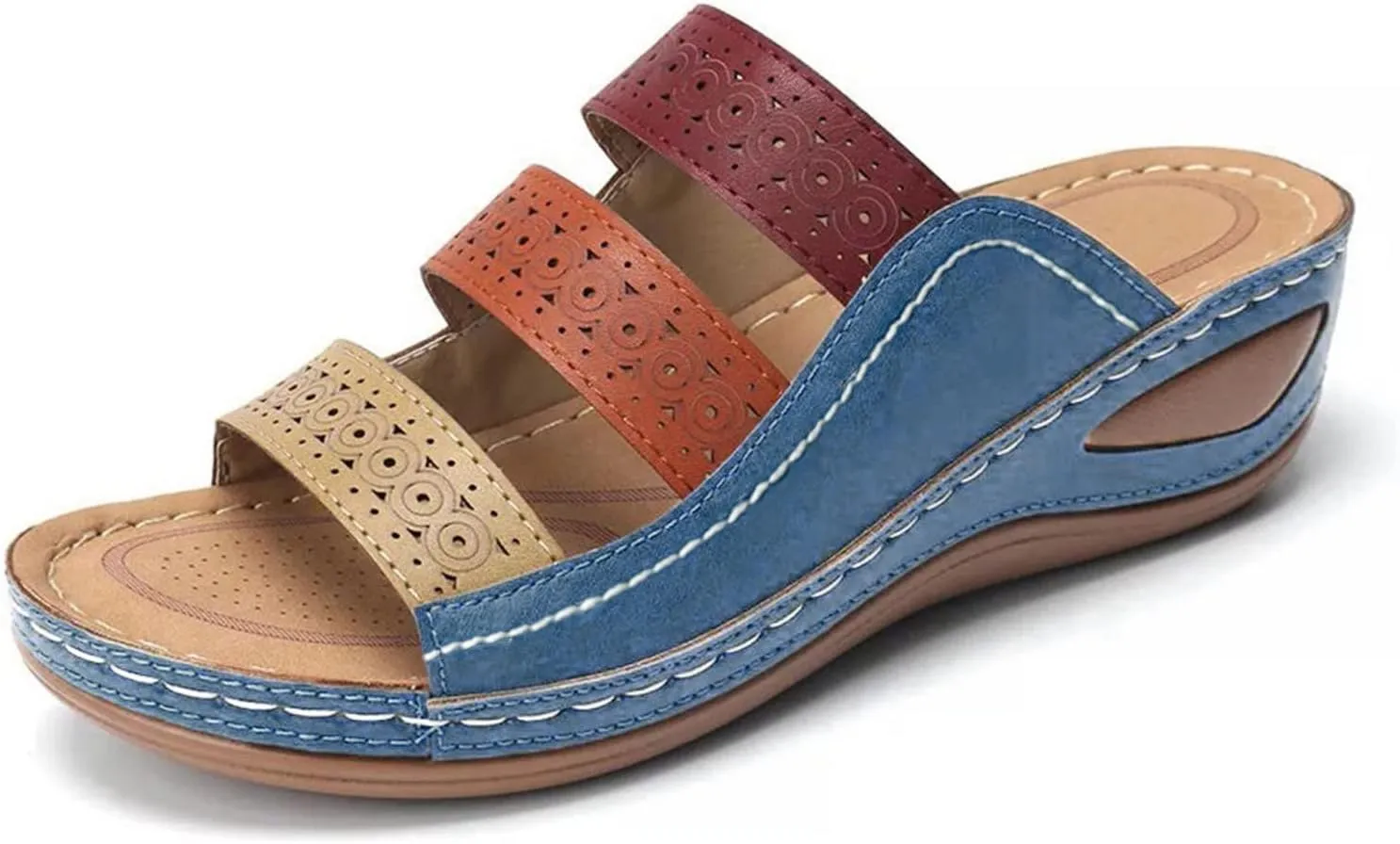 Leather Orthopedic Sandals for Women Orthotic Rainbow Flip Flops Woman's Summer Sandals Orthotic Women's Sandals Flat Black, No Back Strap Orthopedic Confort Formal Sandals for Women 2025