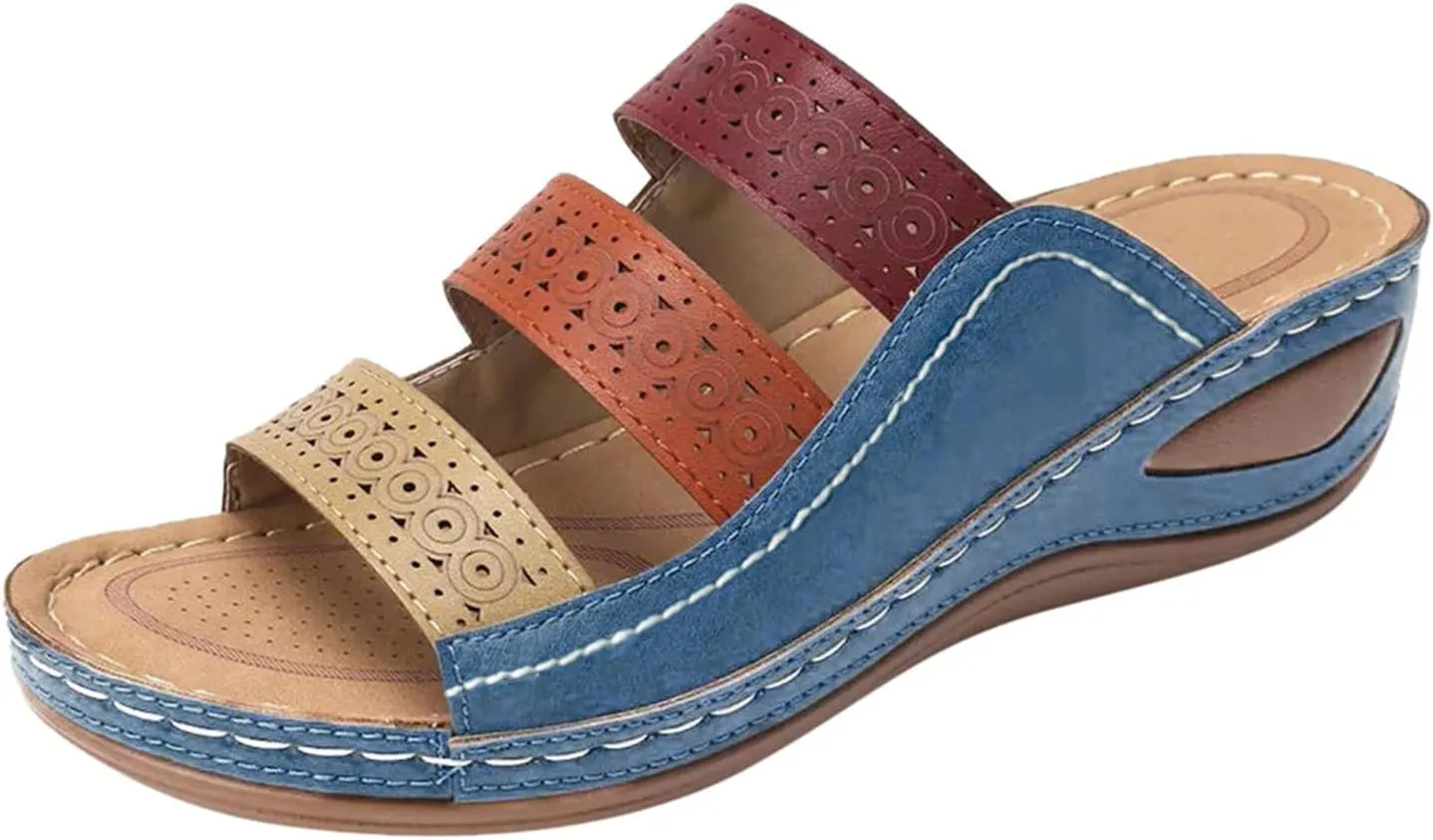 Leather Orthopedic Sandals for Women Orthotic Rainbow Flip Flops Woman's Summer Sandals Orthotic Women's Sandals Flat Black, No Back Strap Orthopedic Confort Formal Sandals for Women 2025