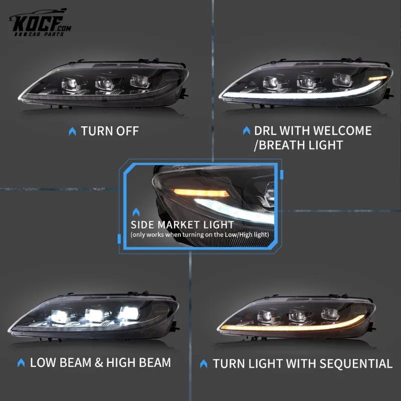 LED Headlights For Mazda 6 2002-2008 First Gen (GG1) Fit Factory Halogen headlights