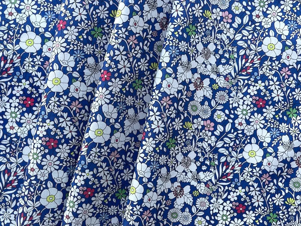 Liberty of London June's Meadow Navy Cotton Lawn (Made in Italy)