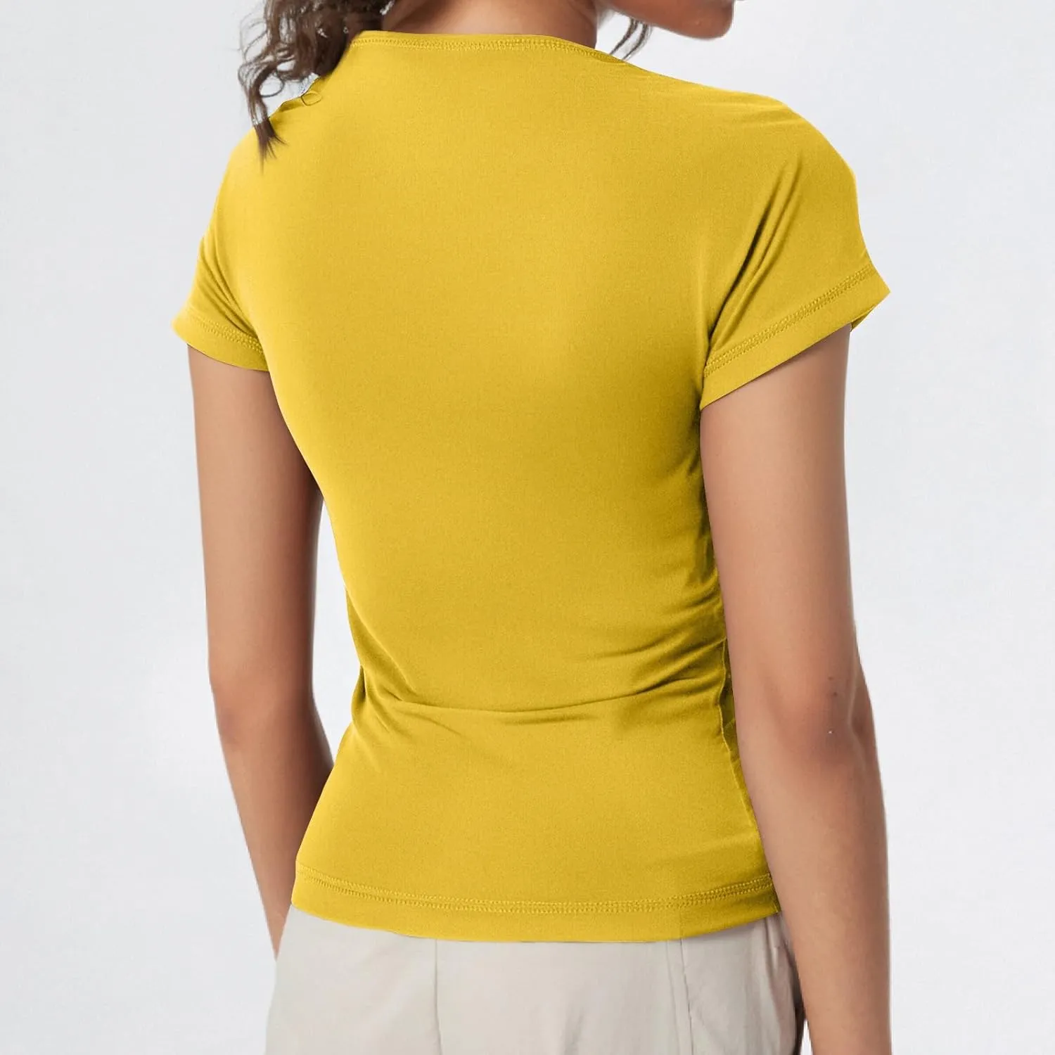Long/Short Sleeve Shirts for Women Y2k Skinny Boat Neck Going Out Tops Sexy Tights Business Casual Basic Cute Tops