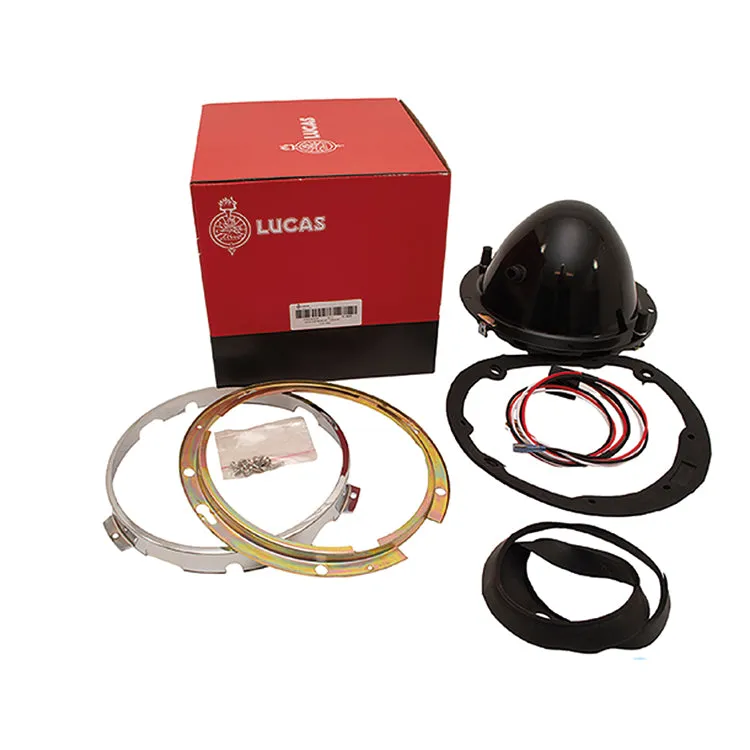 Lucas 7-Inch F700 Headlamp Bowl Kit with Seals, Retaining Rings, Screws, and Adjusters