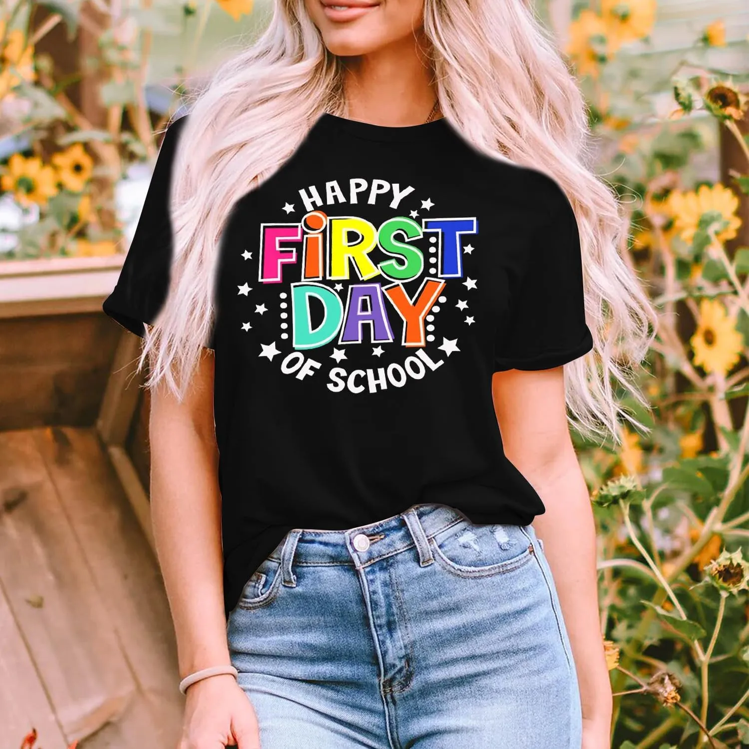 MAIHUN Women Teacher Life Shirt Teacher Gift Short Sleeve Shirts It s a Beautiful Day for Learning T-Shirt